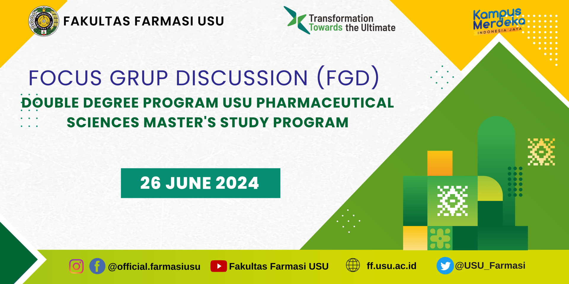 Focus Grup Discussion (FGD) Double Degree Program USU Pharmaceutical Sciences Master's Study Program